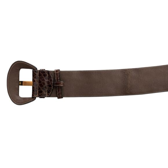 Vintage SAKS FIFTH AVENUE Belt Womens Small Brown Classic Luxury - Picture 9 of 12